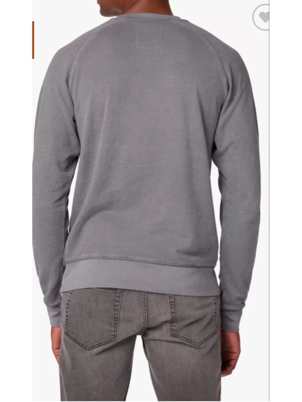Men's Joe's Jeans Gray Thermal Crewneck Sweatshirt XL